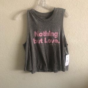 Spiritual Gangster Nothing But Love Crop Tank NWT